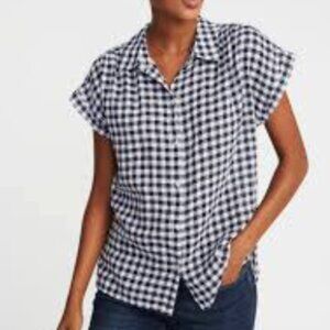 Old Navy Linen Gingham button-up shirt